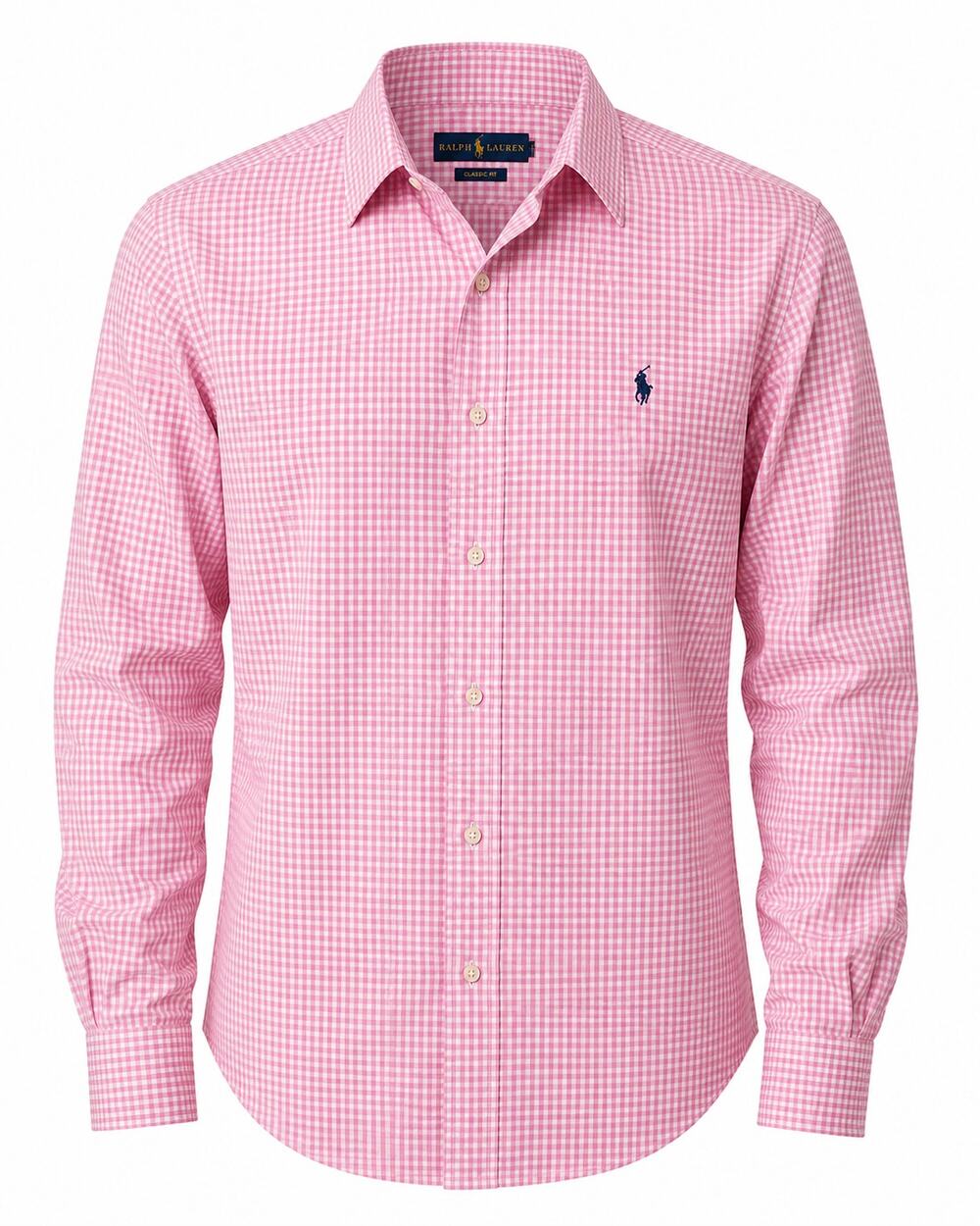 Polo Ralph Lauren Classic Fit Pink Gingham Button Down Shirt Men's XL 18½-34/35